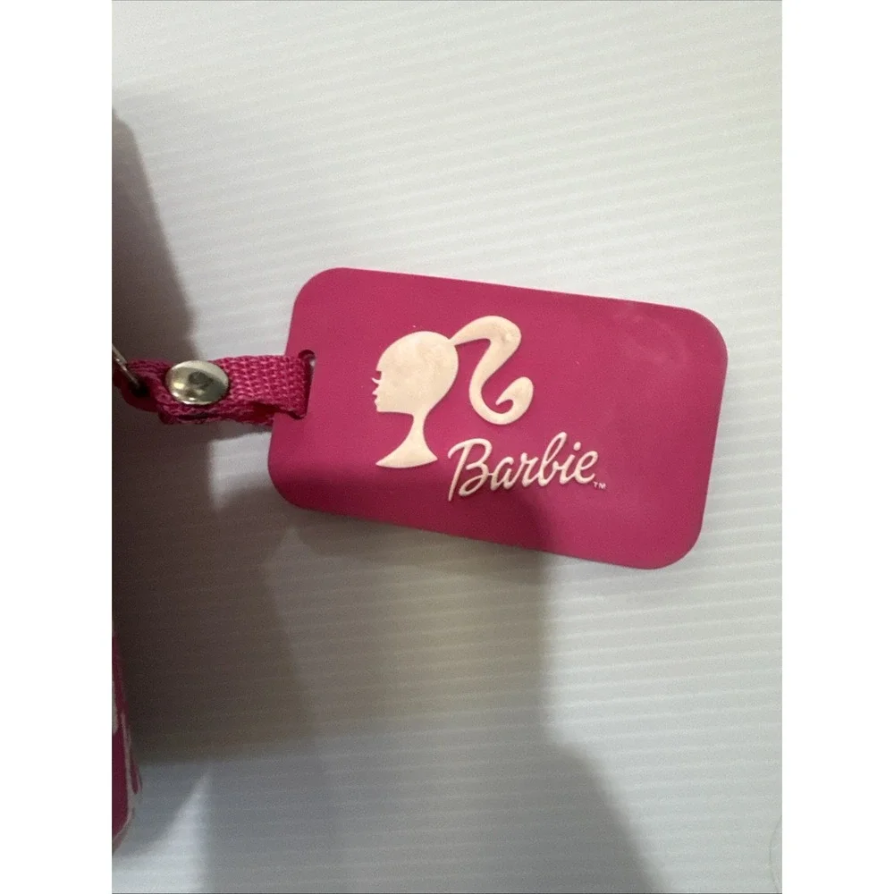Vintage 2003 Makeup Travel Case Barbie‎ All Over Print Pink White 9x6x6 Rare Y2K